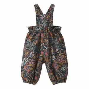 BONPOINT Liberty Papaya Velvet Overalls
